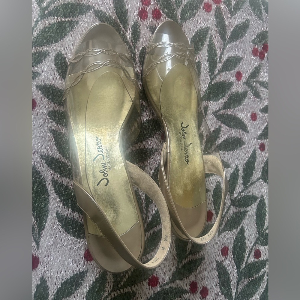 Gold Slingback Flats